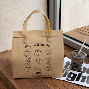 Bolsa reciclable no tejida, bolsa aislante de calidad alimentaria, bolsa para empacar pasteles, bolsa para almacenar sándwiches, bolsa desechable no tejida personalizable - Product Image 5