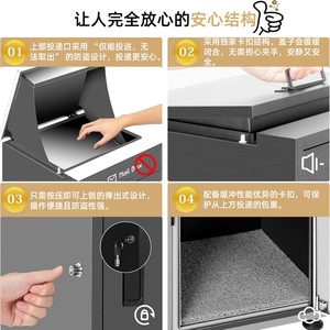 Boîte aux lettres extérieure en acier étanche avec serrure pour la maison et le bureau - Product Image 4