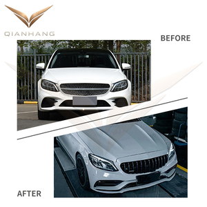Kit carrosserie complet style <span class=keywords><strong>C63</strong></span> <span class=keywords><strong>AMG</strong></span> pour W205 LCI Sport, comprenant pare-chocs avant et arrière, capot et jupes latérales en PP, pour conversion Classe C W205 2019-2021 - Product Image 3