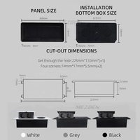 Nouvelle prise de bureau escamotable standard UE tendance, double prise allemande avec plaque de charge sans fil rapide 15W