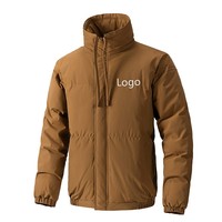 Veste d'hiver pour homme de marque tendance, nouvelle veste matelassée en duvet de canard blanc épaisse et chaude, col montant, imperméable, de haute qualité