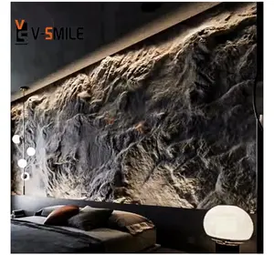 Luxe PU Faux Pierre Artificielle Un Panneau Un Mur Panneau Décoratif Panneau Mural Polyuréthane Panneau de placage de roche