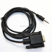 Câble Convertisseur Tressé en PVC de Haute Qualité DB9 RS232 Femelle vers Microphone Stéréo 3,5 mm à Paire Torsadée, Nouveau Modèle 2026, OEM