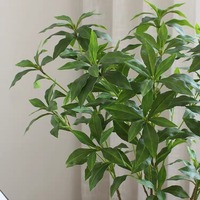 O-X977 Feuillage artificiel en latex de haute qualité, toucher réaliste, longue tige, plantes à toucher naturel, feuillage vert pour la décoration de la maison et des mariages