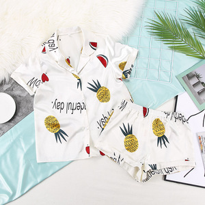 Pijamas de Satén Personalizadas para Mujer, Pijamas de Manga Corta para Mujer, Conjunto de Pijamas de Satén Unisex, Pijamas Cortos de Satén - Product Image 4