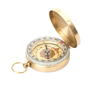 Brújula de latón magnética para navegación, brújula de bolsillo grabable para acampar, senderismo, con pantalla de esfera de puntero, novedad - Product Image 3