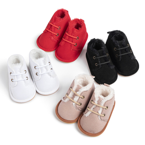 JZ Customize Winter Baby Boots Bottes chaudes en cuir de daim doublées de fourrure pour les nourrissons et les tout-petits - Product Image 2
