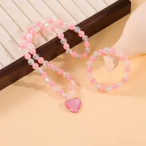 Mode Kinder Acryl-Halskette und Armband Perlen individuelles Perlendesign für Kinder