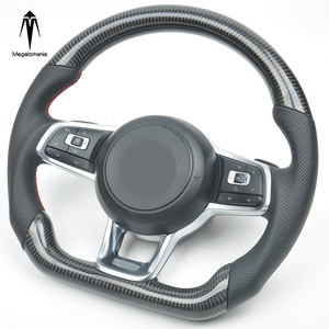 Volante Inteligente LED de Fibra de Carbono Genuina Compatible con Volkswagen <span class=keywords><strong>Golf</strong></span> 7 GTS GTE <span class=keywords><strong>GTD</strong></span> <span class=keywords><strong>R</strong></span> <span class=keywords><strong>Line</strong></span> MK7 MK6 GTI GLI - Product Image 3