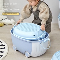 Panier de Rangement avec Couvercle Grande Capacité pour Jouets d'Enfants, Blocs de Construction, Snacks, Poupées, Vêtements et Articles Ménagers