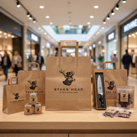 Sacs en papier kraft de qualité alimentaire résistants avec impression personnalisée, sacs à pain en papier écologiques et sacs de livraison pour restaurants