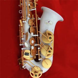 <span class=keywords><strong>Saxophone</strong></span> <span class=keywords><strong>alto</strong></span> de haute qualité à trois bras de soutien, clés en perle blanche - Product Image 4