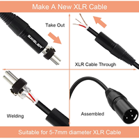 Conectores XLR de Alta Calidad de 3 Pines OFC Macho y Hembra, Conector de Audio para Micrófono DMX, Alta Conductividad, Ultra Bajo Ruido