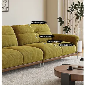 Foshan Antique Style trois places canapé droit ensemble grand chenille <span class=keywords><strong>tissu</strong></span> pour petit appartement salon - Product Image 2