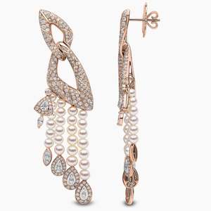 Pendientes de Perlas de Circonio de Varias Capas Li Xin Luxury <span class=keywords><strong>Selin</strong></span> Falls, Perlas para Mujer, Regalo de Boda - Product Image 4