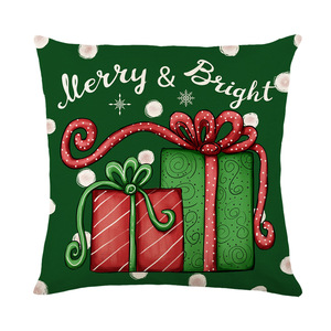 Modern Christmas 45 CM Polyester Knitted Santa Claus Elk Design Hand-Painted Sofa <strong>Cushion</strong> Pillow <strong>Cover</strong> <strong>Without</strong> Insert - Product Image 3