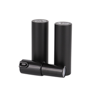 Emballage cosmétique de luxe personnalisé en tube cylindrique hermétique noir mat doré, vide, pour gloss à lèvres, rouge à lèvres