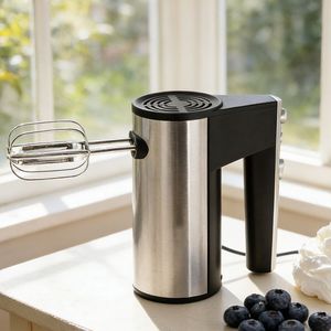 Batteur Électrique Manuel au <span class=keywords><strong>Meilleur</strong></span> Prix avec Base de Rangement, Fouets à Œufs, Crochets Pétrisseurs, Fouets Métalliques – Appareil Électroménager - Product Image 6
