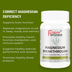 Fabricante de Suplementos Nutracéuticos de Magnesio, Vitaminas Calmantes que Favorecen el Sueño, 60 Cápsulas de Magnesio Breakthrough - Product Image 2
