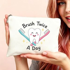 Pochette à maquillage, sac cadeau pour femmes, pochette à maquillage sur le thème dentaire pour maman, filles, amies, cadeaux idéaux pour les voyages, les anniversaires - Product Image 4