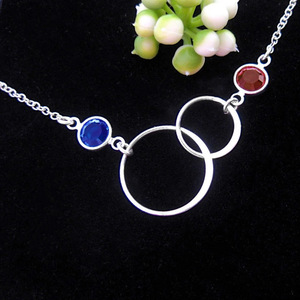 Collana Minimalista con Doppio Cerchio per Donne, Gioielli di Moda con Micro Pavé - Product Image 6