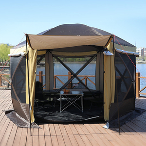 Tienda de campaña al aire libre a prueba de viento, tiendas de cabina familiar, tienda emergente automática hexagonal para Picnic - Product Image 1