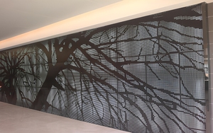Panel de Aluminio Perforado Minimalista para Cortina de Pared, 70 Pulgadas+, Revestimiento en Polvo Anticorrosión para Exteriores, Separador de Ambientes - Product Image 3
