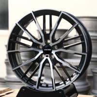 Jantes de voiture TITAN FORCE 18 20 22 24 pouces 5x112 5x120 Jantes forgées sur mesure Noir brillant Face usinée pour BMW Série 5 Série 7 X3 X5