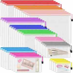 PVC Clear Organizer Contract <b>File</b> Folder Multi-purpose Mesh Zipper Pouch Moisture-proof Home Organizer Bag for Makeup Storage - Product Image 1