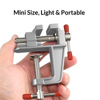 Mini étau d'établi multifonctionnel pour travaux domestiques, pince plate en alliage d'aluminium, fixation de serrage pour le travail du bois