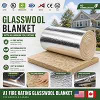 Couverture en fibre de verre brun UL723 résistante au feu, recouverte de feuille d'aluminium, R19, 6,25 pouces, anti-humidité pour toiture de bâtiment métallique