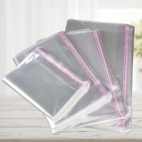 Sacs en plastique OPP transparents avec poignée auto-adhésive et impression par gravure pour l'emballage cadeau de colliers et de pierres précieuses