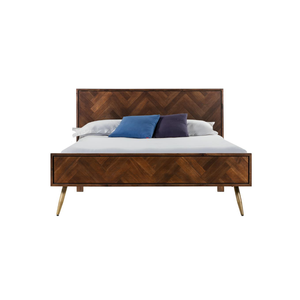 Colección BERGEN, Muebles de Dormitorio de Diseño Moderno y Ecológico, Fabricados en Vietnam con Madera Sólida de Alta Calidad de Roble/Pino/Acacia, Cama de Madera Sólida - Product Image 1