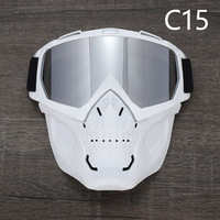 Masque de moto tout-terrain Skeleton avec lunettes de protection tactiques CS et fonction de protection des yeux