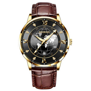 QUARTZ WATCH <span class=keywords><strong>2022</strong></span> Binband nouvelle véritable montre Ultra-mince hommes étanche vraie ceinture Globe à la mode marque <span class=keywords><strong>calendrier</strong></span> - Product Image 5