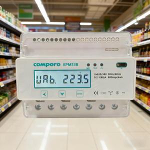 Compteur d'énergie intelligent triphasé 4G sur rail DIN, moniteur de consommation électrique basé sur l'IoT, enregistreur de données de puissance, certifié ISO9001, écran LCD, RS485 - Product Image 2