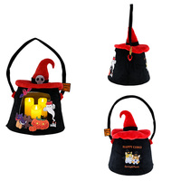 Vente chaude Halloween Bonbons Lampe Suspendue Personnalisé En Peluche Jouet Cadeau pour Trick Treat Horreur Peluches Articles Décoratifs Muraux