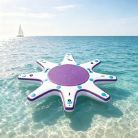 Île flottante gonflable connectable, plateforme de yoga et de fitness SUP, tapis aquatique pour la salle de sport et l'entraînement en plein air