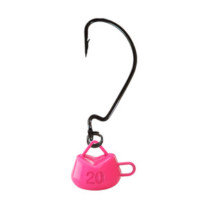 Hameçon à tête de jig rose 20g pour la pêche au bar, leurre de fond anti-accrocs pour traverser les obstacles - Product Image 1