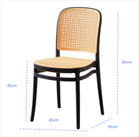 Chaise de salle à manger empilable légère et moderne, colorée, de style européen, imperméable, à dossier haut, en plastique, pour la maison, le bureau et la cuisine