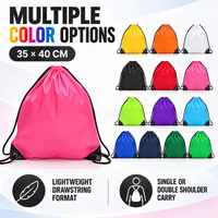 Sac à cordon personnalisé en polyester OEM avec coins renforcés, œillets métalliques et plusieurs couleurs pour événements, écoles et promotion
