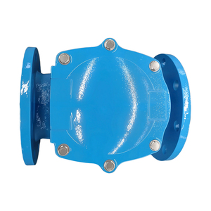 صمام فحص يدوي من حديد الدكتايل لمعالجة مياه الصرف الصحي رفرف مقاوم للسدادة بشفة اتصال PN16 مطرقة مياه للوقاية من المضخة - Product Image 5