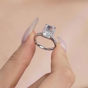 Dylam Fine Fashion Women Jewelry Wedding Band Sterling Silver 8A Crushed <b>Iced</b> Out Cut Cubic Zirconia Engagement Bridal <b>Rings</b> - Product Image 2