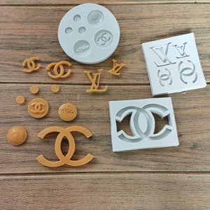Moldes de Silicona con Logotipo de Marca de Lujo para Decoración de Pasteles, Chocolate, <span class=keywords><strong>Fondant</strong></span>, Dulces, Resina, Adornos para Bolsos, Decoración para Cupcakes - Product Image 6