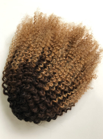 Brésilien brut Hilight Ombre #1B-4-27 Extension de queue de cheval avec cordon de serrage en cheveux humains Remy Afro-KC Human Hai Ponytails