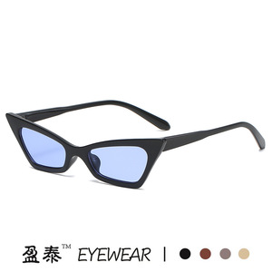 แว่นกันแดดทรงแคทอายสีดำ UV400 แฟชั่นสำหรับผู้หญิง - Product Image 2
