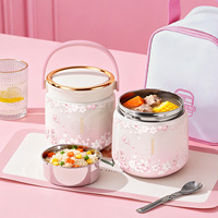 Offre Spéciale – Boîte à lunch isotherme en acier inoxydable 316 pour employés de bureau – Tasse à cuisson lente, pot à soupe Bento, boîte Bento haut de gamme 1,2 L