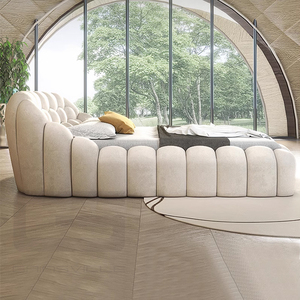 Cama King Size Gainsville Furniture, Tapizada en Tela Azul Oscuro, Estilo Moderno con Burbujas 3D - Product Image 4