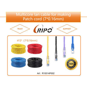 สายแลนแบบหลายคอร์ 8 คอร์ รุ่นที่ได้รับการรับรอง สีตามสั่ง ความยาว 100 เมตร สายแพทช์อีเธอร์เน็ต ผลิตจากลวดขนาด 7*0.16 มม. สำหรับงานเครือข่าย - Product Image 2