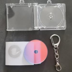 Acrylique Nfc Mini cd Porte-clés Couverture Souvenirs Boîtes À Bijoux Designer Sac Charmes Diy Blanc Musique Album Porte-clés Couverture En Gros - Product Image 1